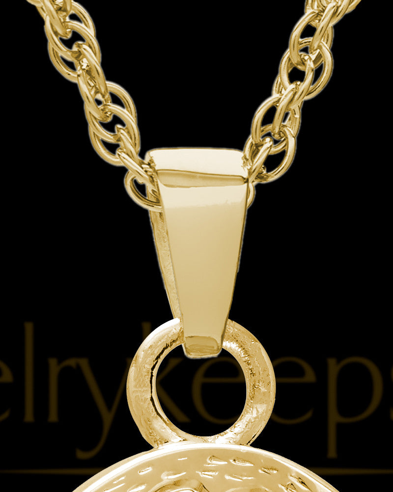 Cremation Ash Jewelry 14K Gold Majesty Round Keepsake