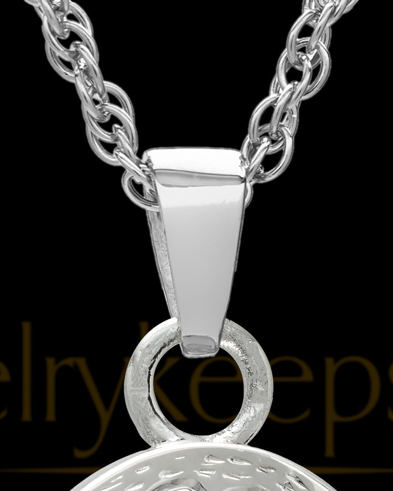 Cremation Ash Jewelry Sterling Silver Majesty Round Keepsake