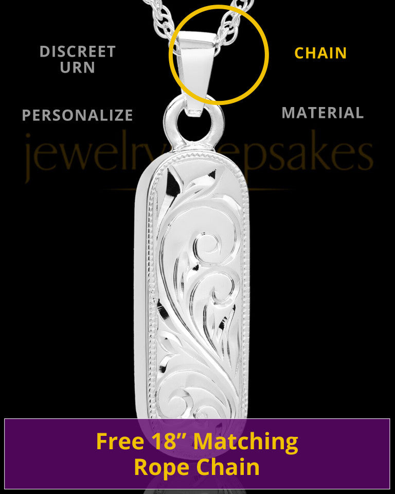 Personalized Cylinder Locket Jewelry For Ashes Sterling Silver