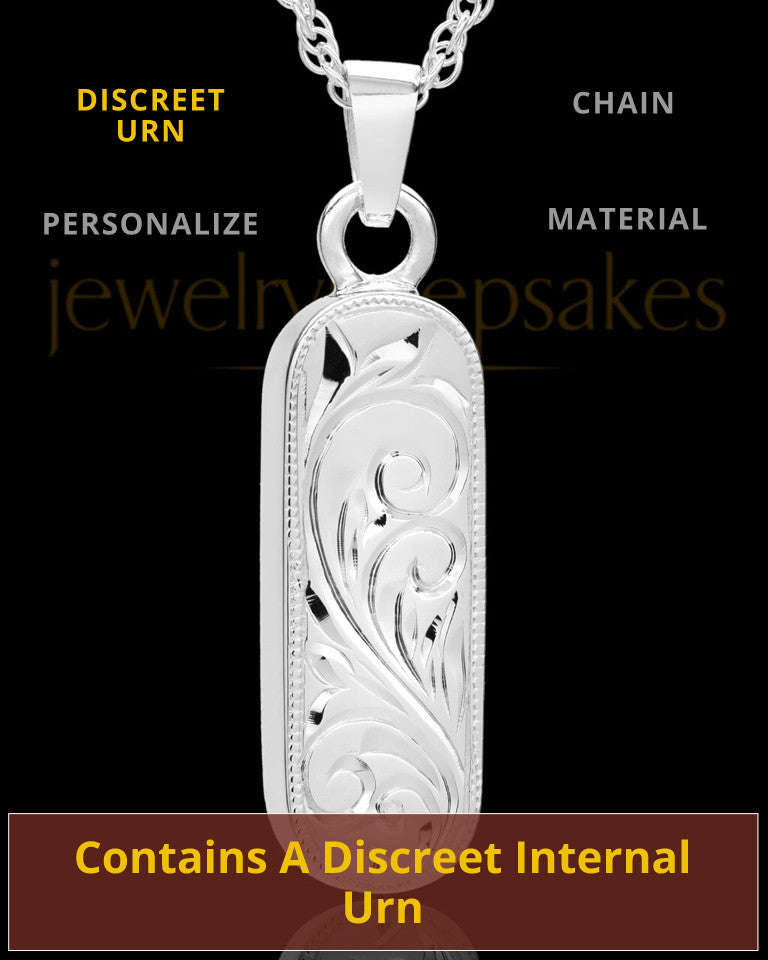 Personalized Cylinder Locket Jewelry For Ashes Sterling Silver