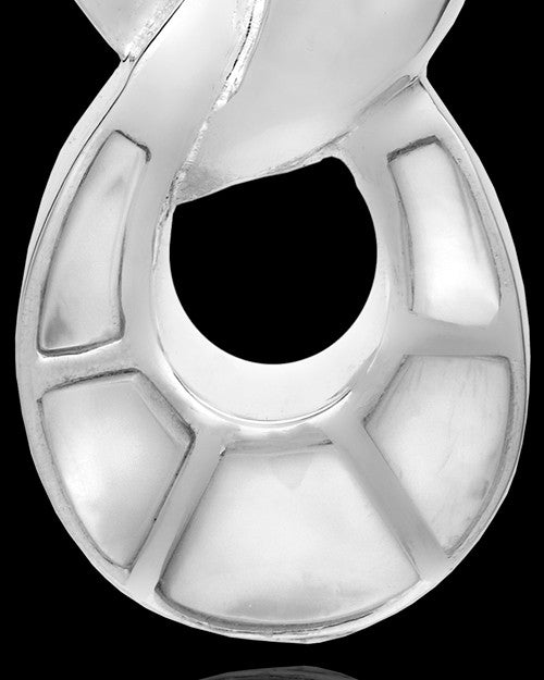 14K White Gold 2 Person Contemporary Companion Infinity Ash Pendant