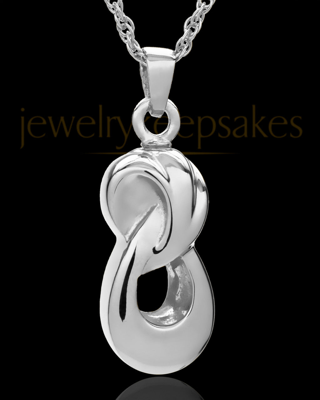 Cremation Ash Necklace Sterling Silver Infinity Companion Locket - 2 Person