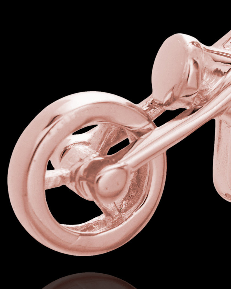 Cruisin Motorcycle Urn Pendant in 14K Rose Gold