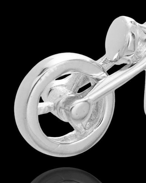 Cruisin Motorcycle Urn Pendant in 14K White Gold