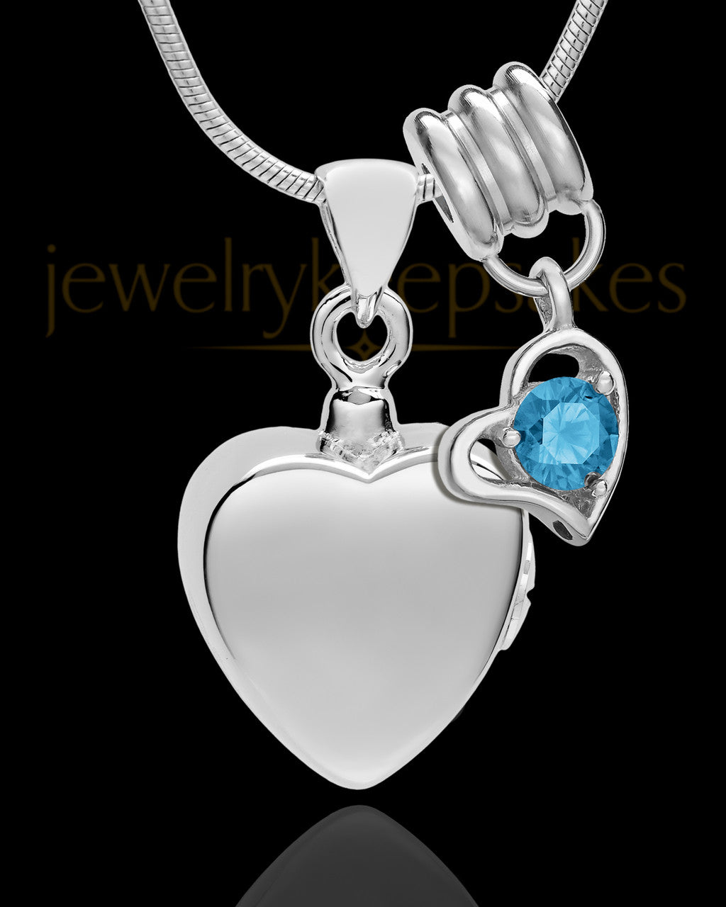 Sterling Silver Gentle Heart December Urn Pendant