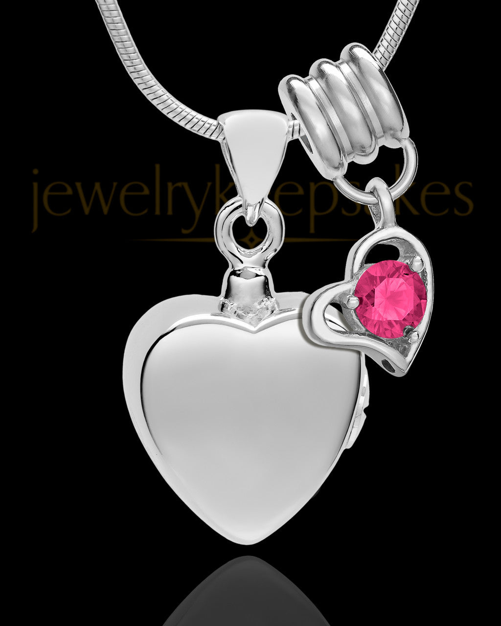 Sterling Silver Gentle Heart October Urn Pendant