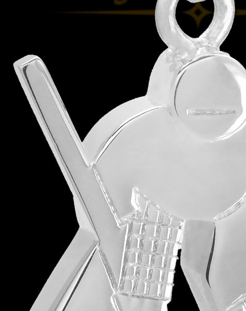 14k White Gold Remembrance Jewelry Ice Hockey Keepsake