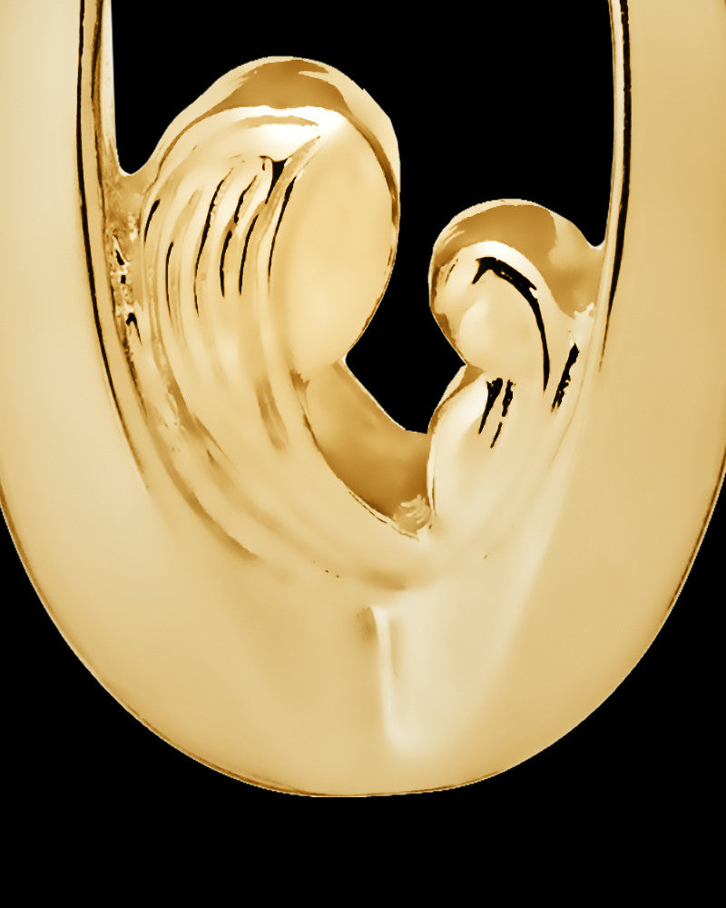 Jewelry Urn Gold Plated Heartfelt Round Keepsake