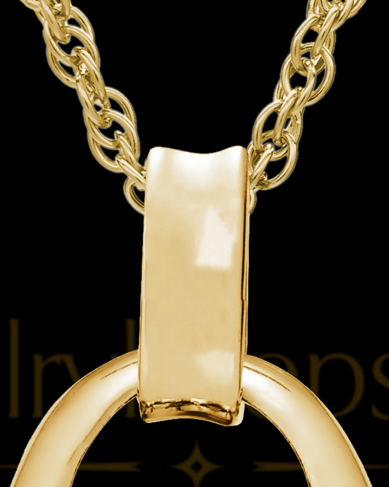 Jewelry Urn 14K Gold Heartfelt Round Keepsake