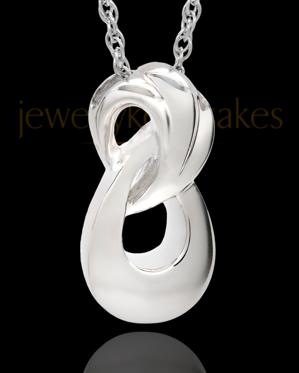 Cremation Ash Necklace Sterling Silver Infinity Cremation Keepsake