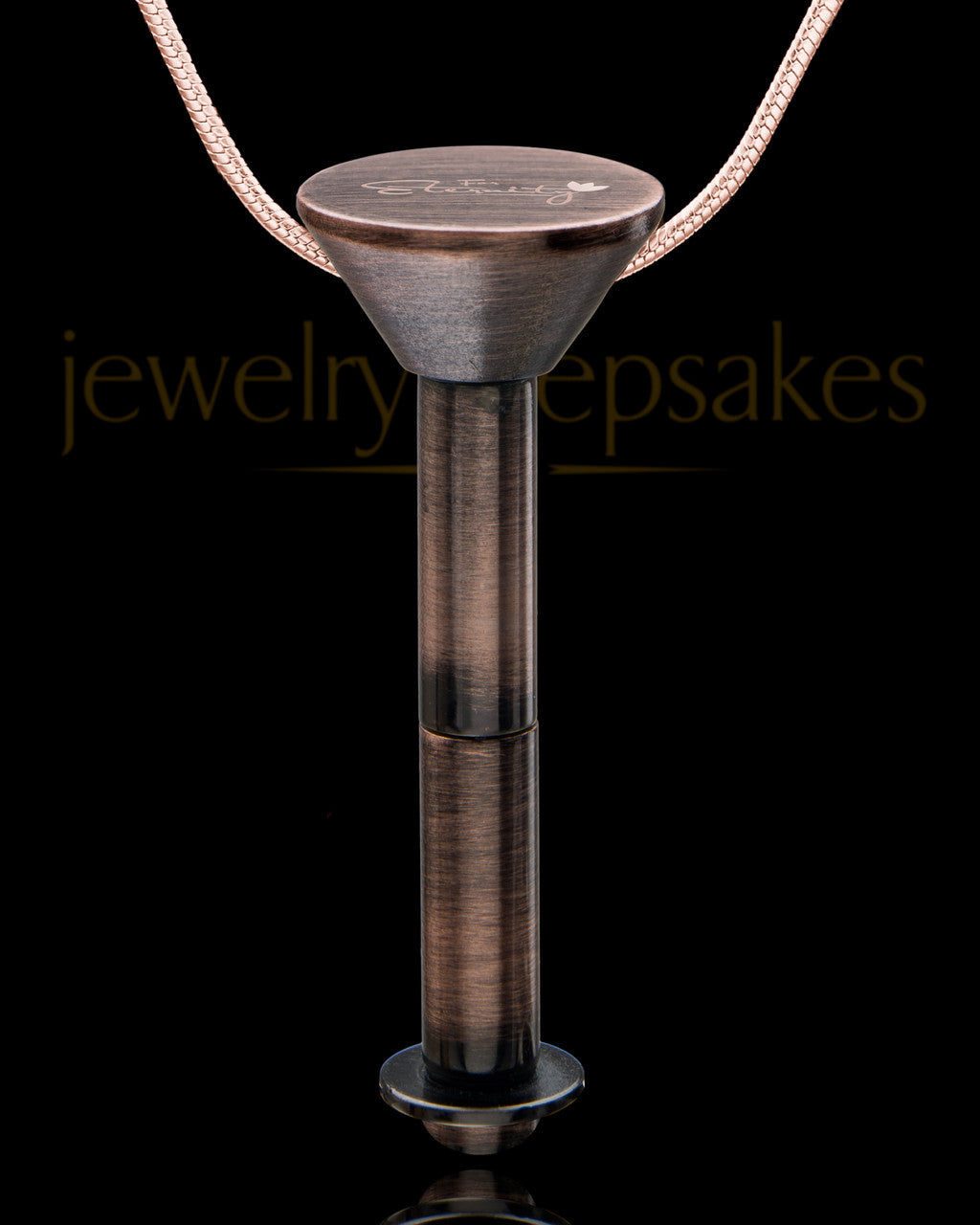 Antique Copper Stainless Millenium Cremation Pendant