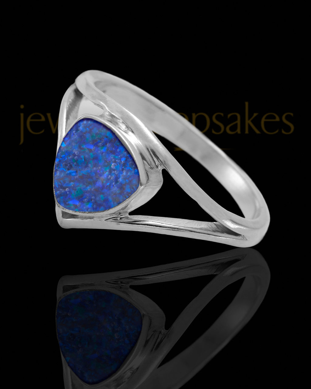 Ladies Tennyson Ocean Tide Opal Silver Ash Ring
