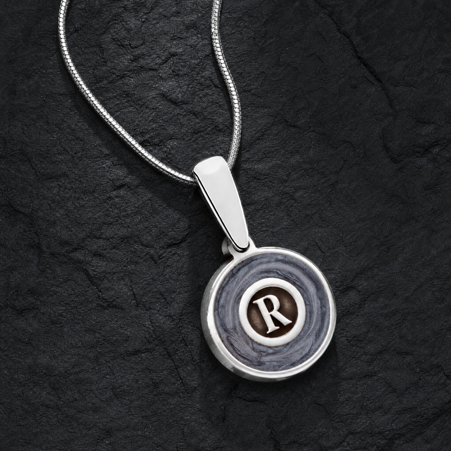 Dusky Initial Silver Ash Jewelry