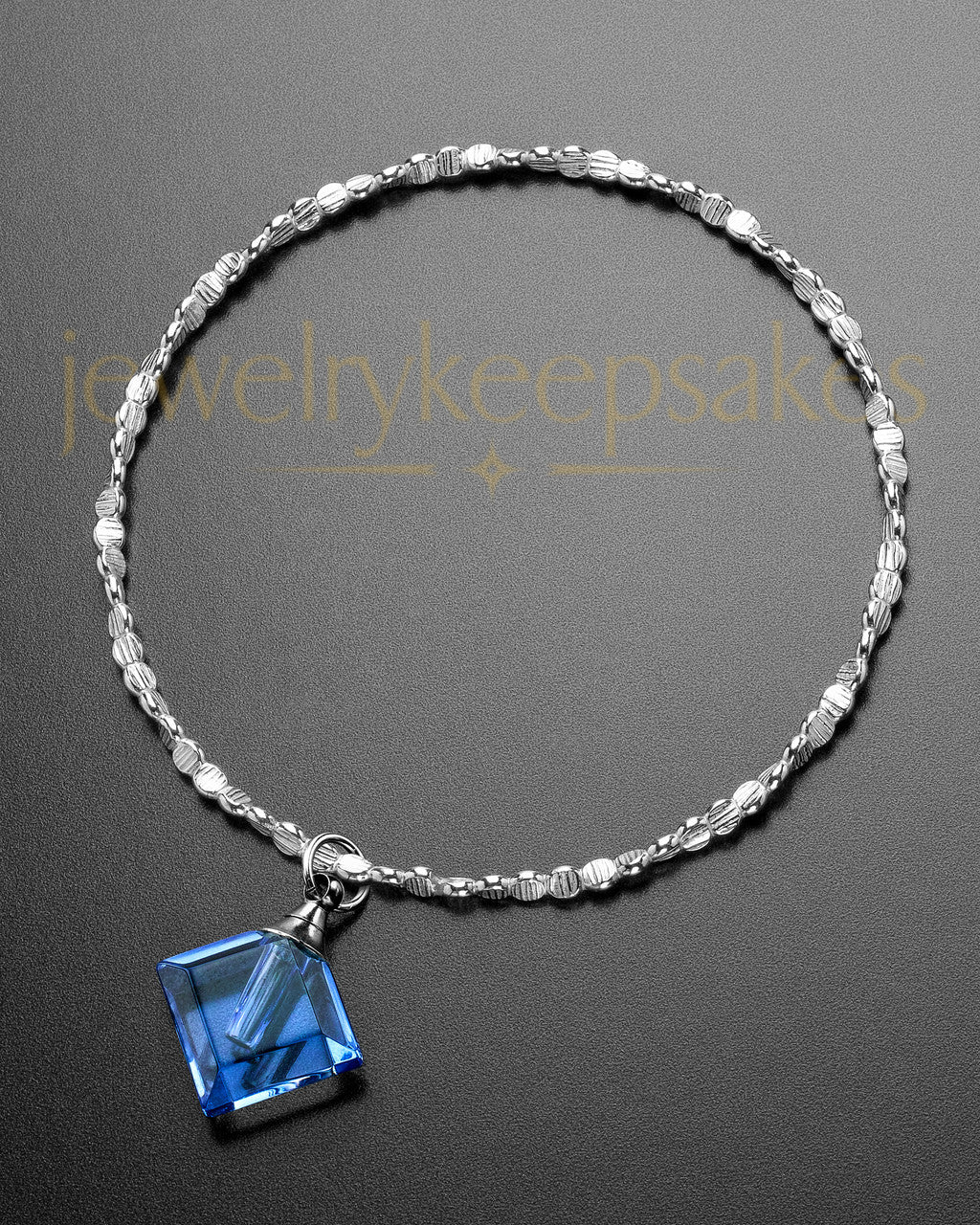 Luxury Blue Fascination Sterling Cremation Bracelet