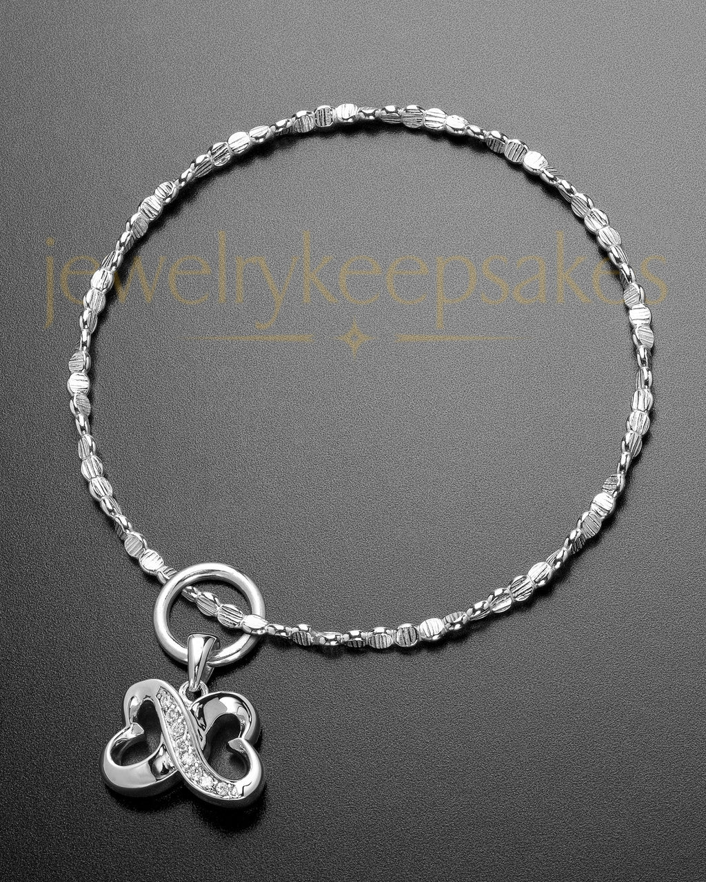 Luxury For All Time Hearts Sterling Cremation Bracelet