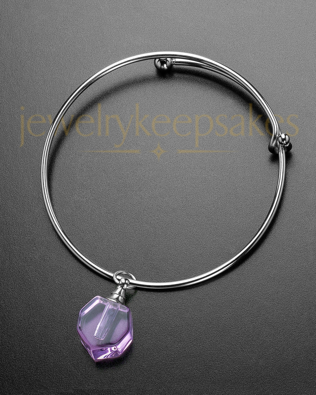 Sophisticate Lavender Petite Teardrop Cremation Bracelet