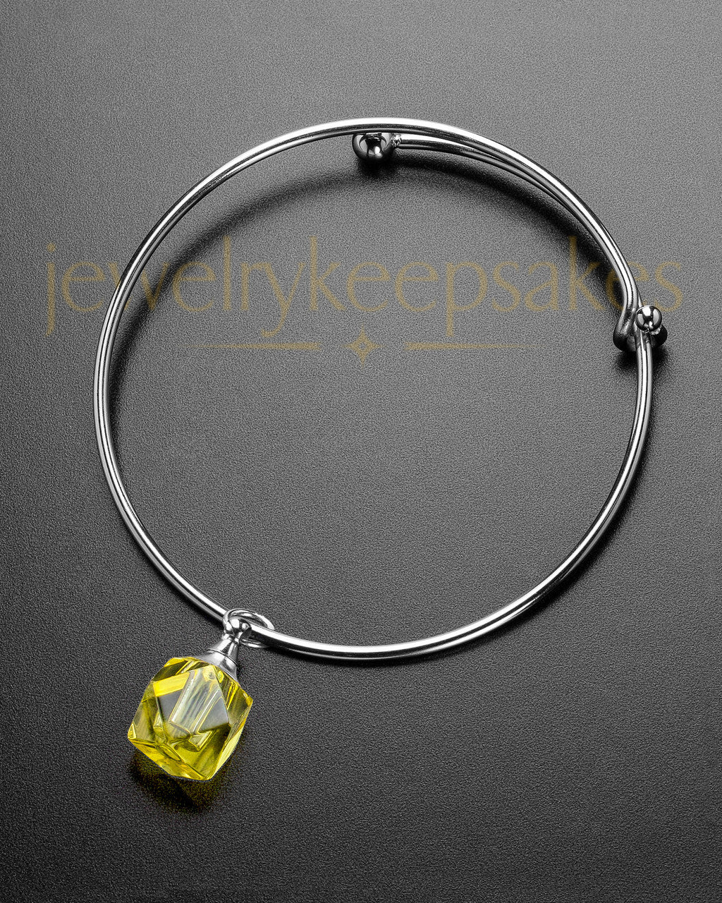 Sophisticate Yellow Cubes Cremation Bracelet