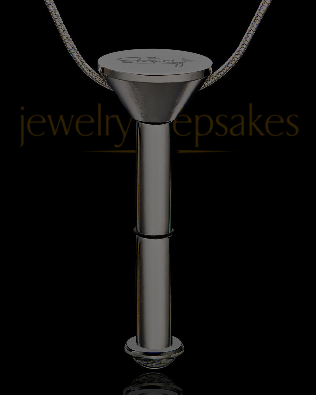 Black Stainless Millenium Cremation Pendant