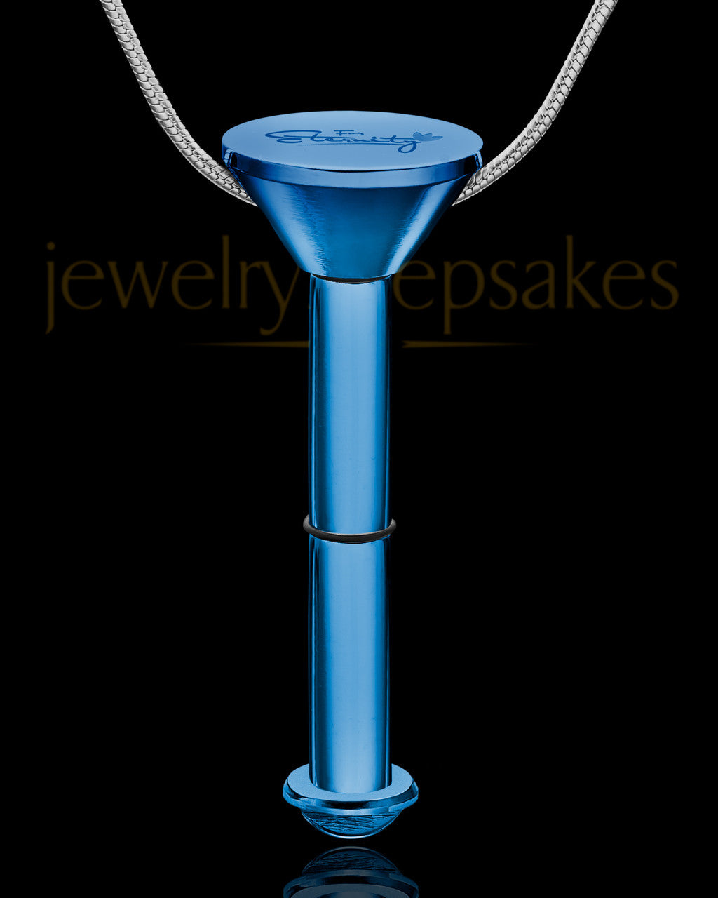 Blue Stainless Millenium Cremation Pendant