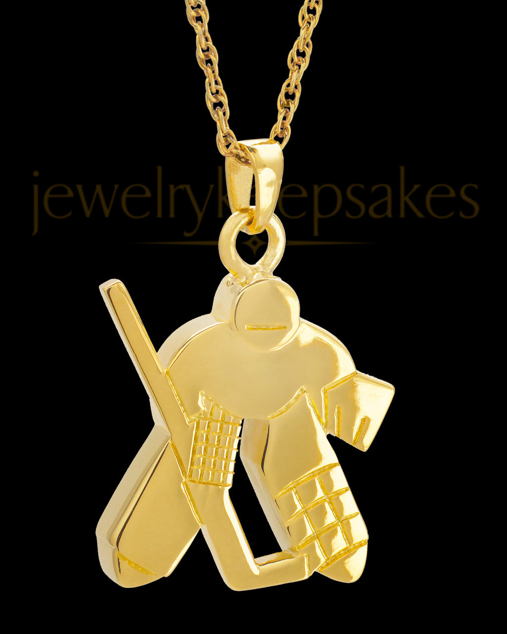 Remembrance Jewelry Gold Plated Ice Hockey Keepsake