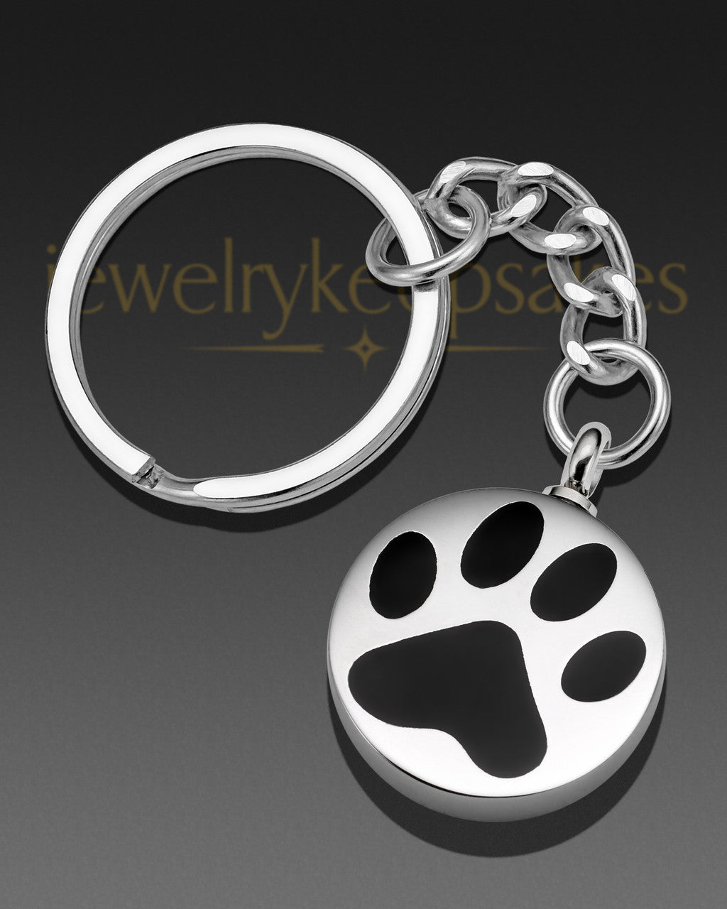 Dog Pawed Pet Stainless Steel Urn Keychain