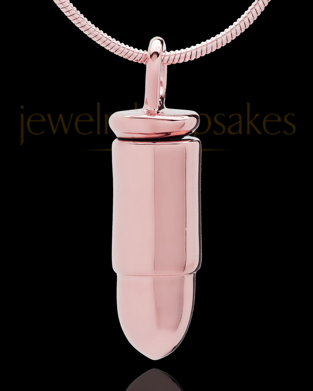 Rose Gold Plated Cremation Bullet Keepsake Jewelry