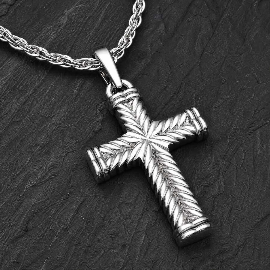 Sterling Silver Braided Cross