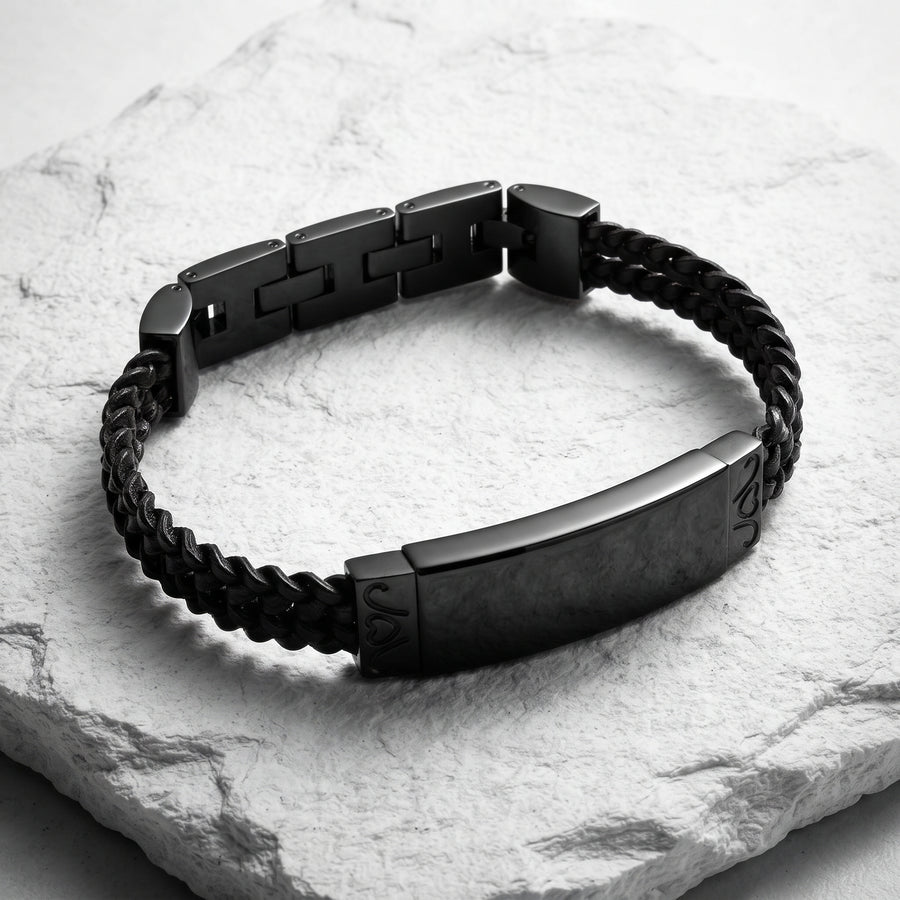 Black Plated Ashes Keepsake Bracelet