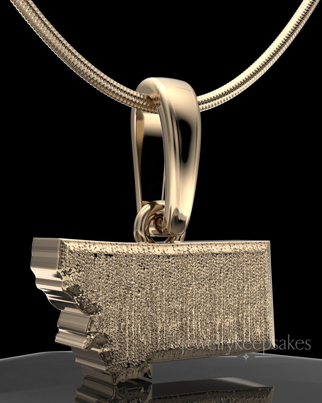 Solid 14k Gold Permanently Sealed State Waterproof Keepsake Jewelry