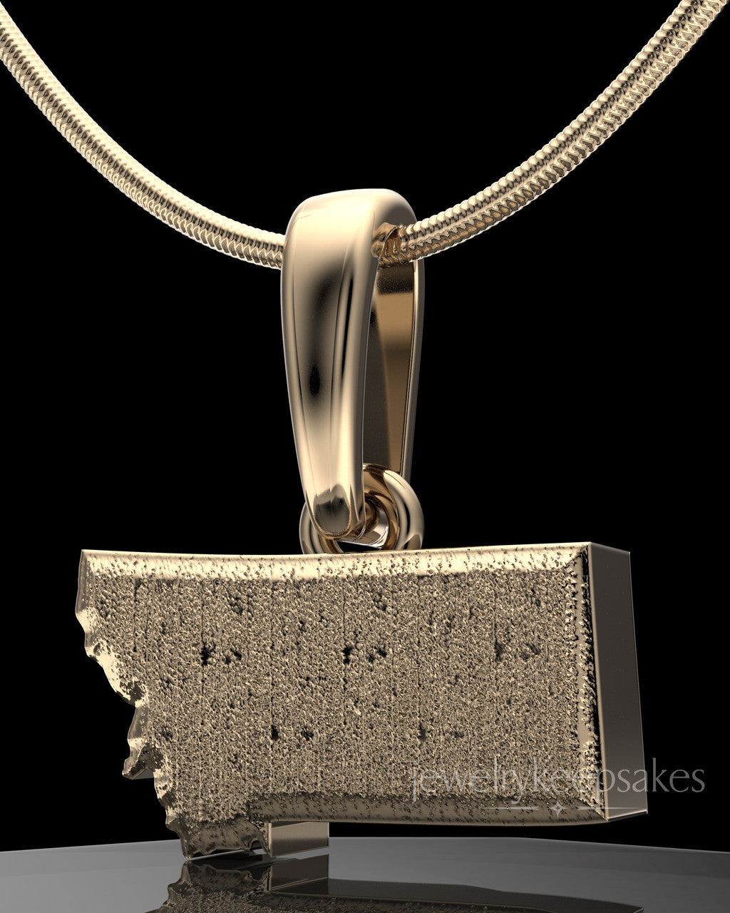 Solid 14k Gold Permanently Sealed State Waterproof Keepsake Jewelry