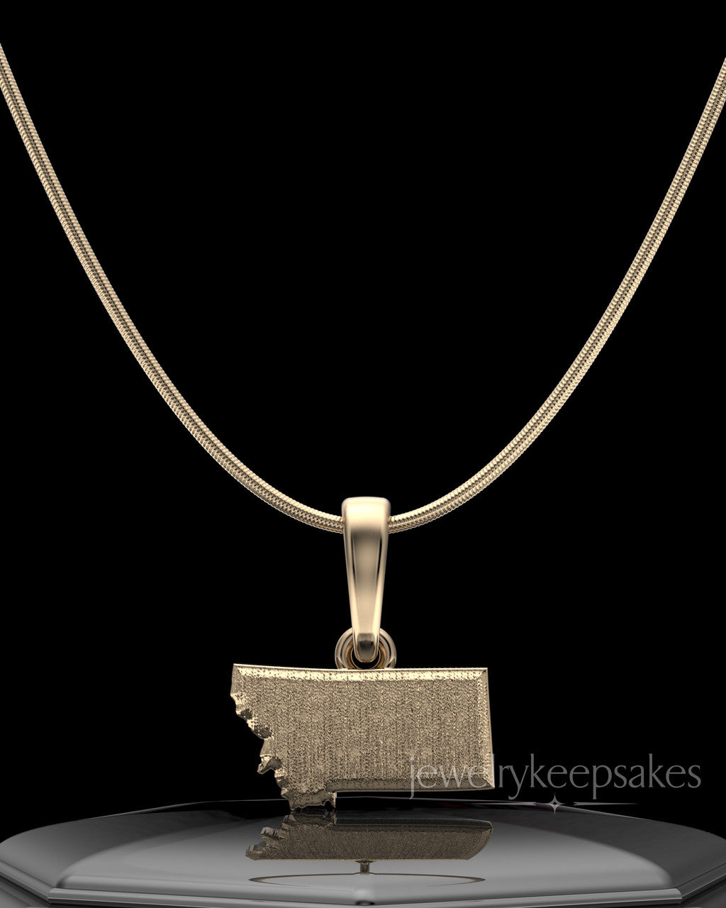 Solid 14k Gold Permanently Sealed State Waterproof Keepsake Jewelry