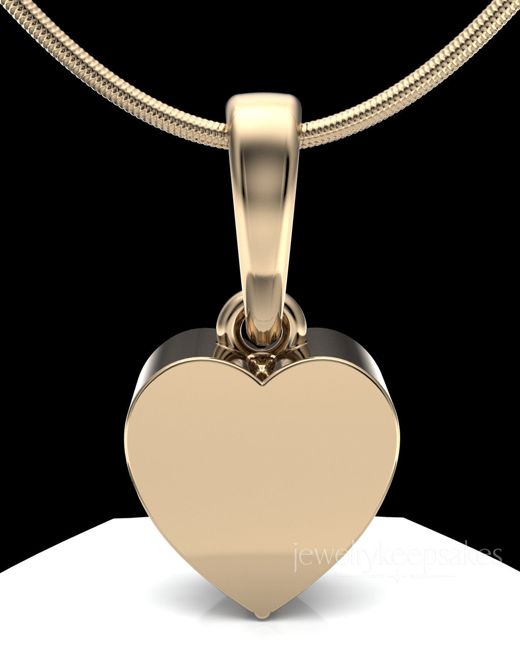 Gold Plated Gentle Heart Permanently Sealed Waterproof Pendant