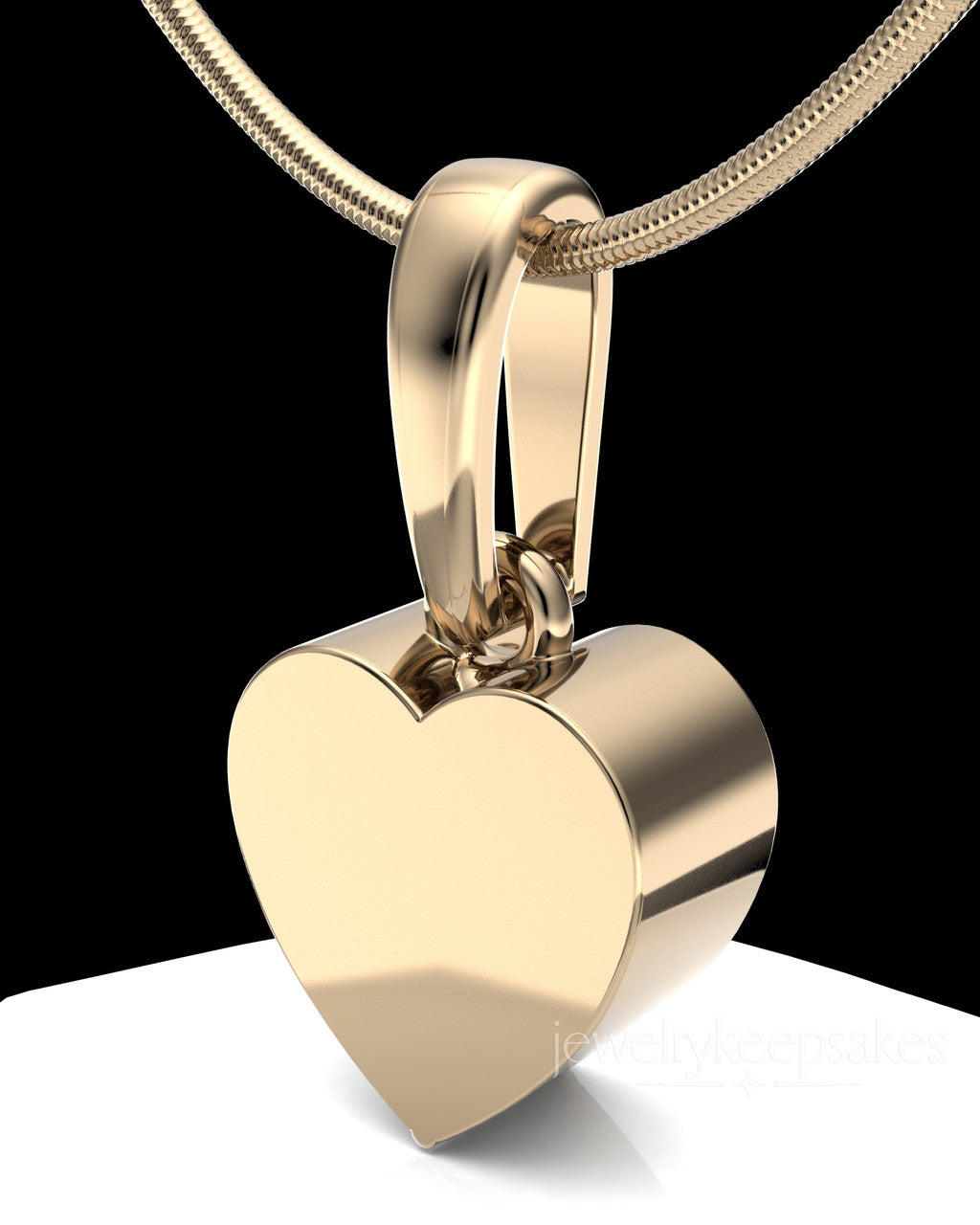 Gold Plated Gentle Heart Permanently Sealed Waterproof Pendant