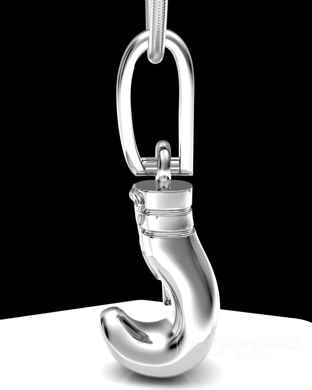 Sterling Silver Boxing Glove Permanently Sealed Waterproof Cremation Pendant