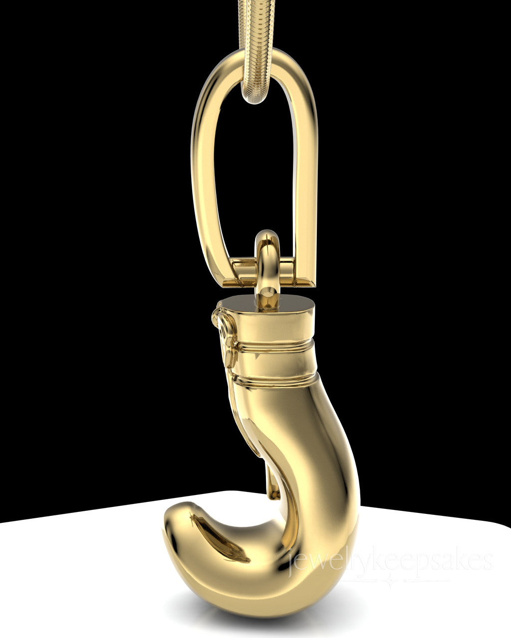 Gold Plated Boxing Glove Permanently Sealed Waterproof Cremation Pendant