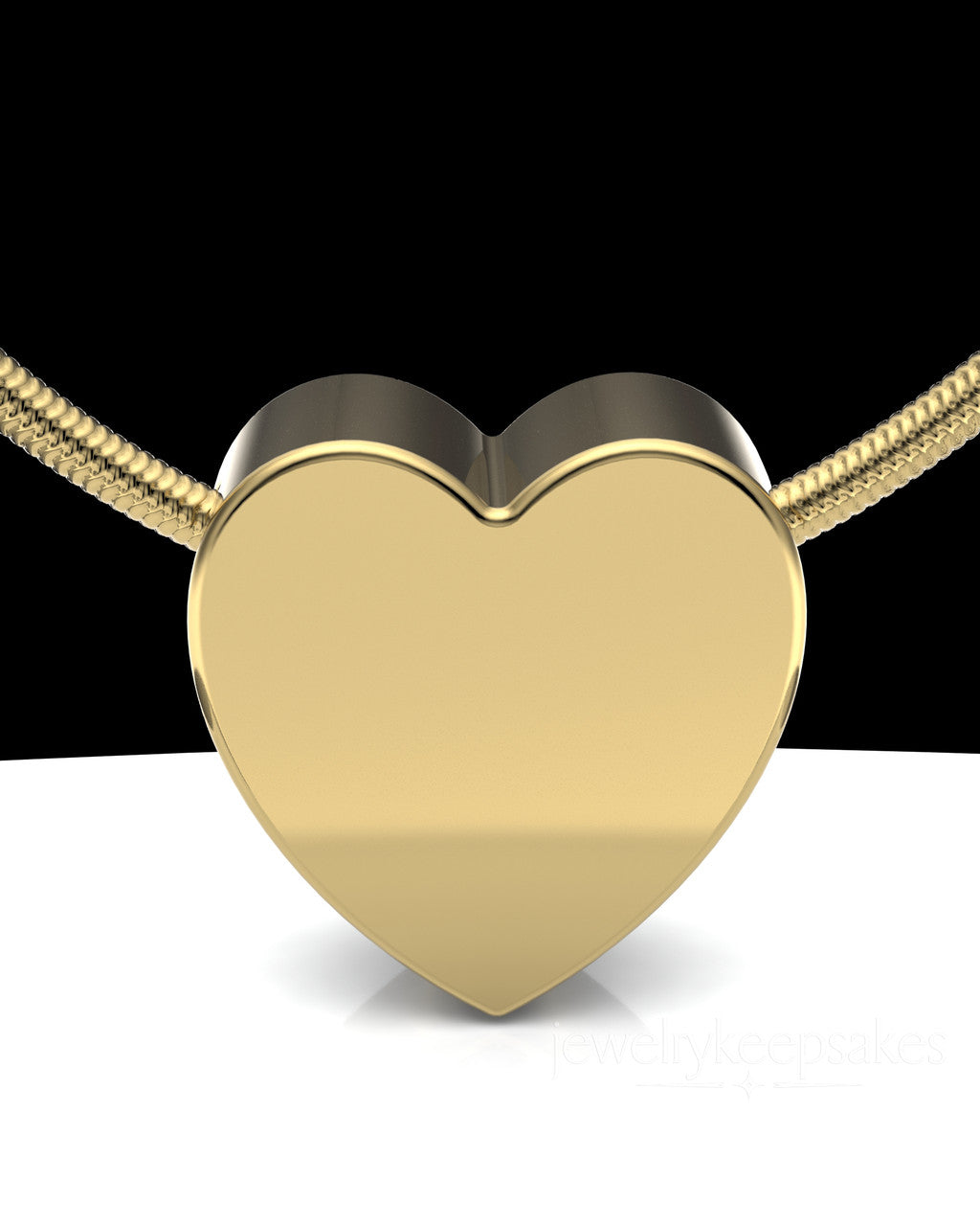 Solid 14K Gold Natural Heart Permanently Sealed Waterproof Jewelry