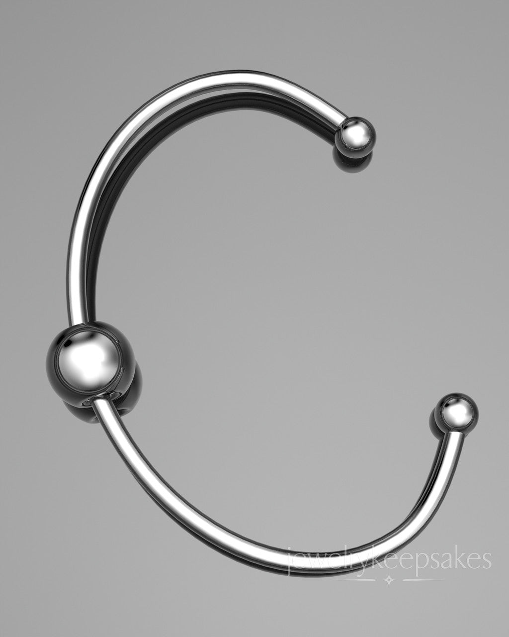 Sterling Silver Sliding Cape Permanently Sealed Waterproof Cremation Bracelet