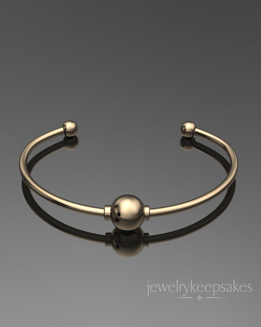 Solid 14K Yellow Gold Permanently Sealed Waterproof Fixed Cape Bracelet