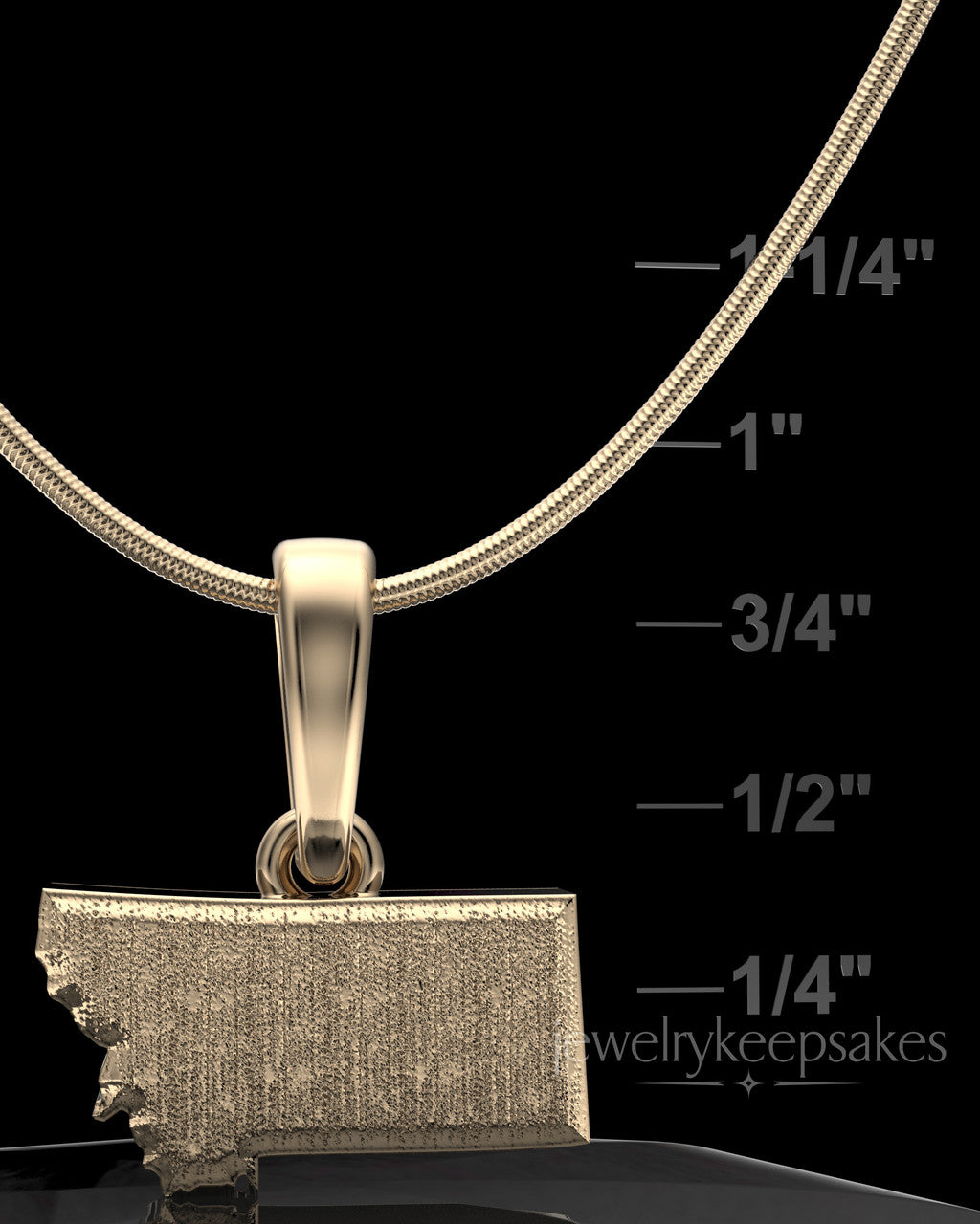 Solid 14k Gold Permanently Sealed State Waterproof Keepsake Jewelry