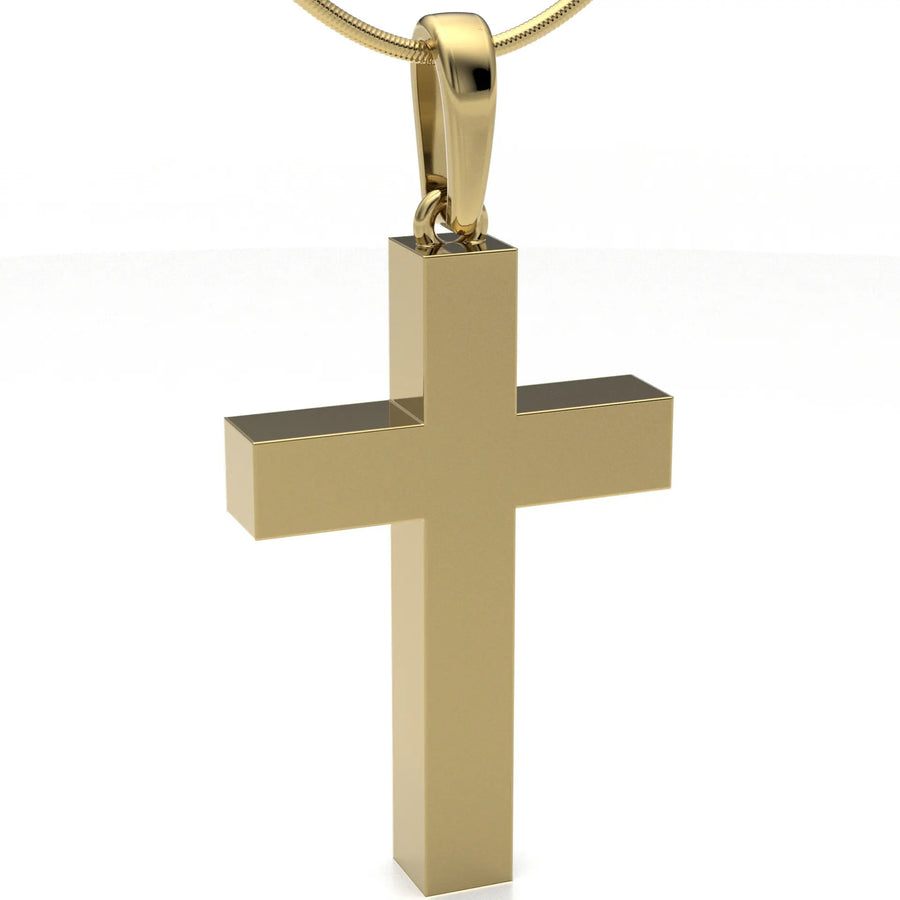 Extra Large Gold Plated Cross Cremation Jewelry