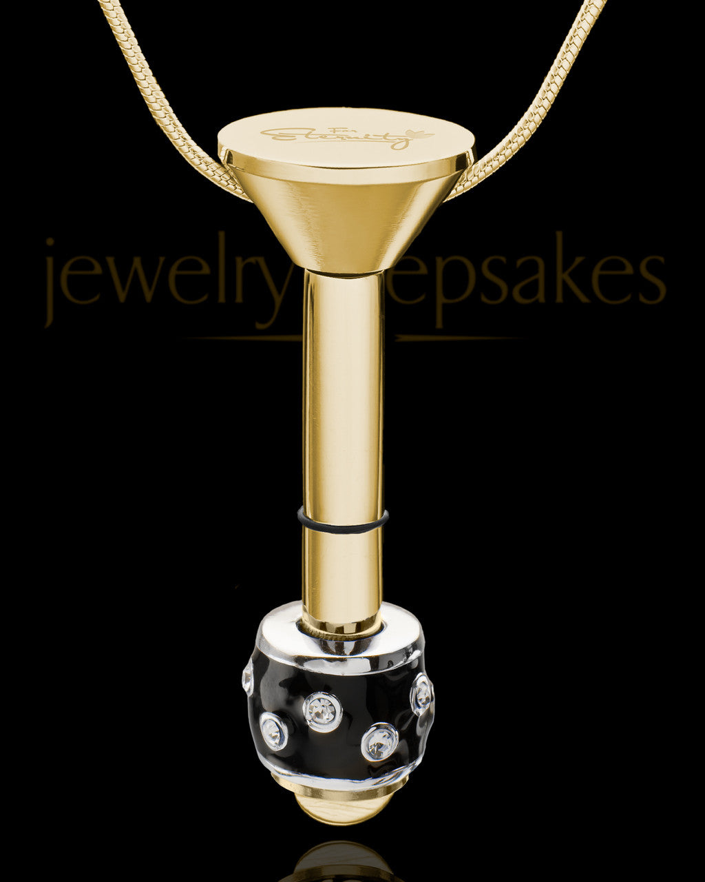 Gold Plated Stainless Millenium Cremation Pendant with Graceful Charm