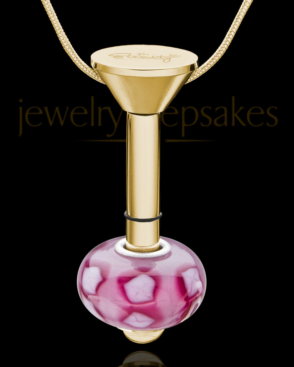 Gold Plated Stainless Millenium Cremation Pendant with Kindly Charm