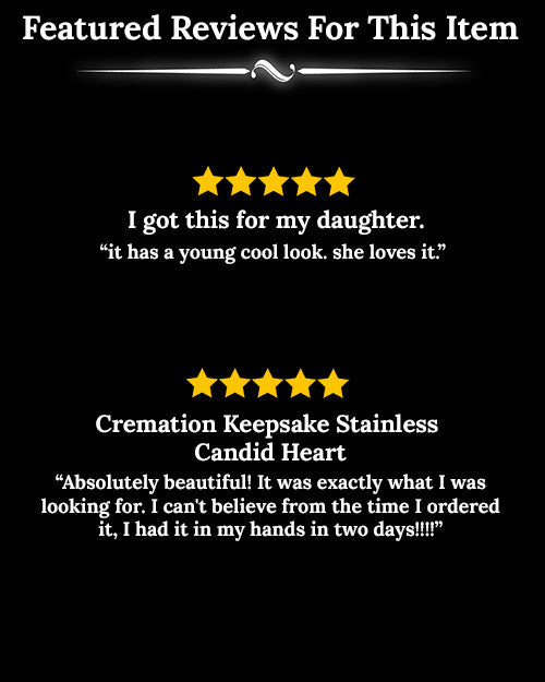 Cremation Keepsake Stainless Candid Heart