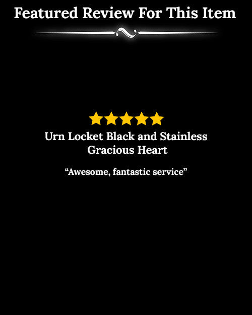 Urn Locket Black and Stainless Gracious Heart