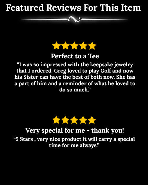 Cremation Locket Sterling Silver Golf Tee