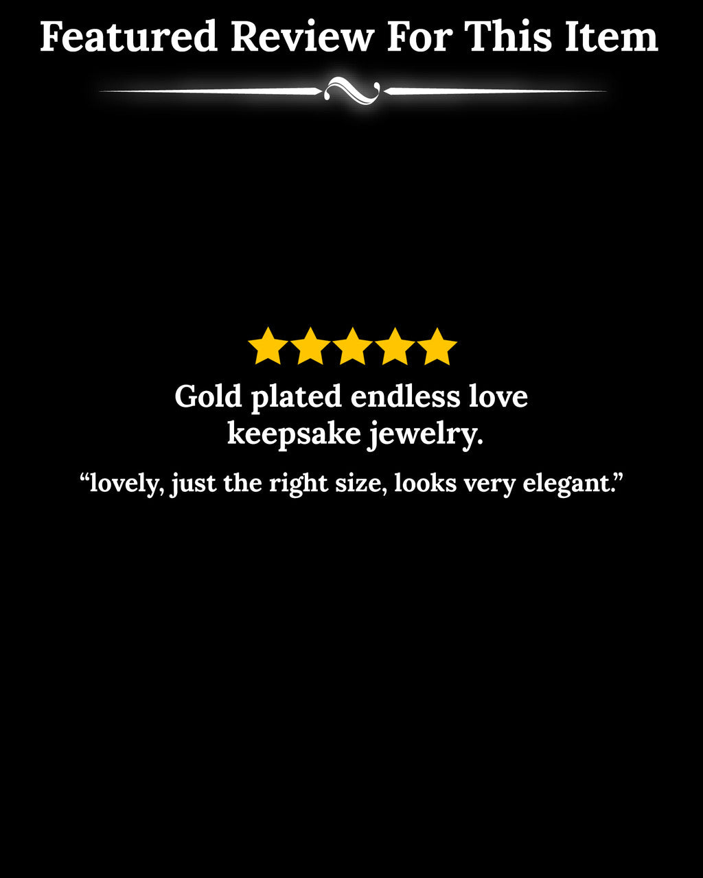 Gold Plated Endless Love Keepsake Jewelry