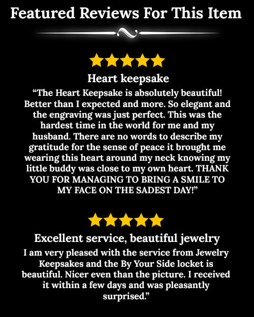 Cremation Jewelry Sterling Silver By Your Side Heart Keepsake