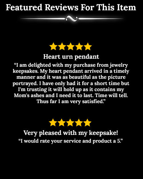Cremation Urn Pendant Sterling Silver Glimmer Heart