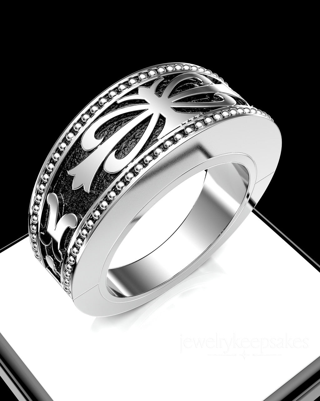Sterling Silver Men's Baron Permanently Sealed Waterproof Cremation Ring