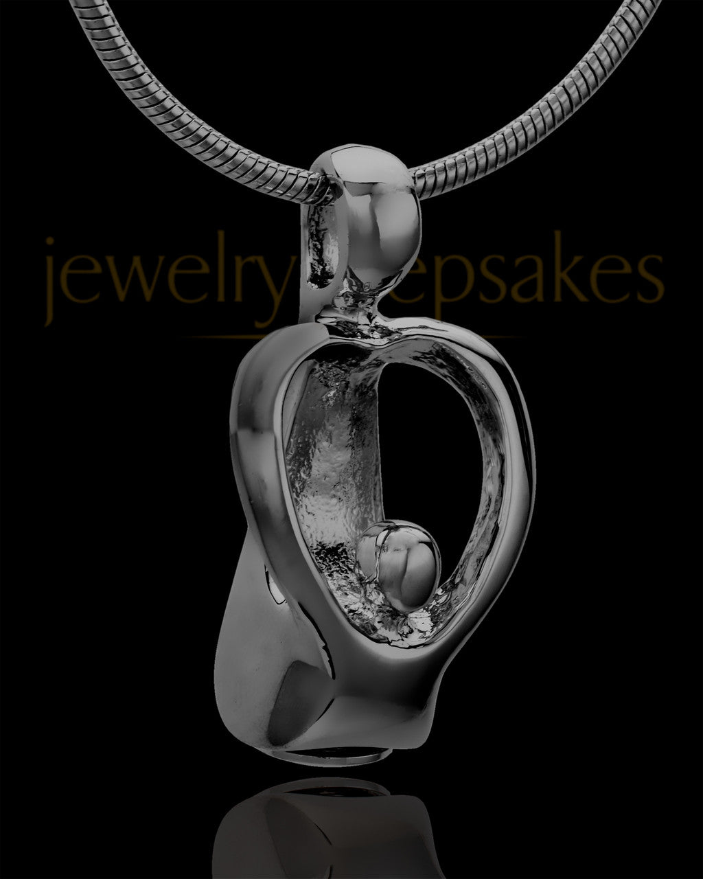 Black Plated Parental Love Cremation Urn Pendant